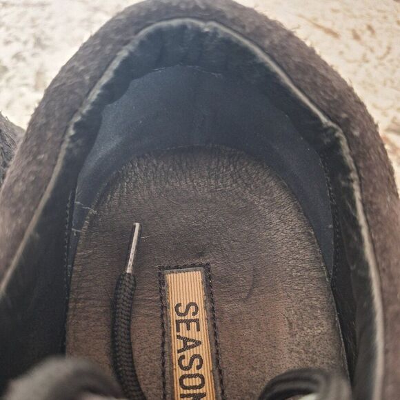 YEEZY Season 6 Sneaker Thick Shaggy Suede Graphite Crepe Tonal Sole Size 39 - Picture 6 of 11